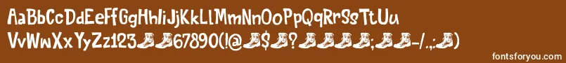 Fonte QuiteSomethingDemo – fontes brancas em um fundo marrom