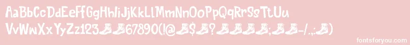 QuiteSomethingDemo Font – White Fonts on Pink Background