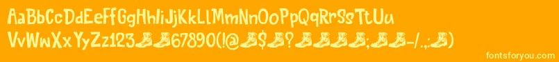 フォントQuiteSomethingDemo – オレンジの背景に黄色の文字