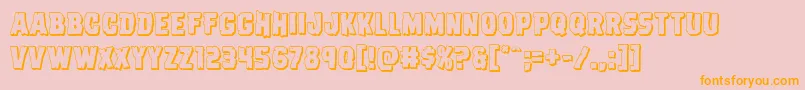 Dreadringer3D Font – Orange Fonts on Pink Background