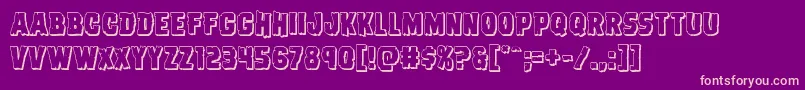 Dreadringer3D Font – Pink Fonts on Purple Background