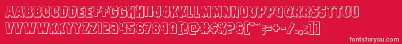 Dreadringer3D Font – Pink Fonts on Red Background