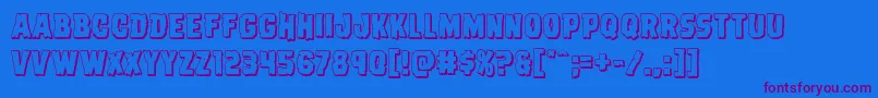 Шрифт Dreadringer3D – фиолетовые шрифты на синем фоне