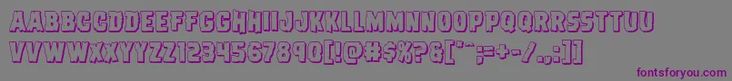 Dreadringer3D Font – Purple Fonts on Gray Background