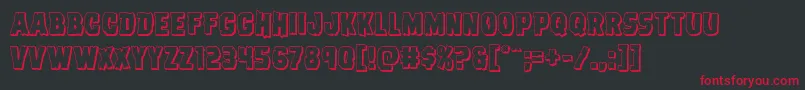 Dreadringer3D Font – Red Fonts on Black Background