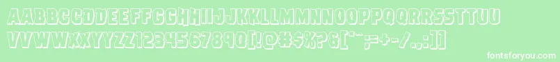 Dreadringer3D Font – White Fonts on Green Background