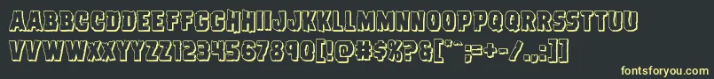 Dreadringer3D Font – Yellow Fonts on Black Background