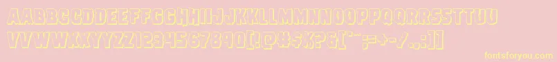 Dreadringer3D Font – Yellow Fonts on Pink Background