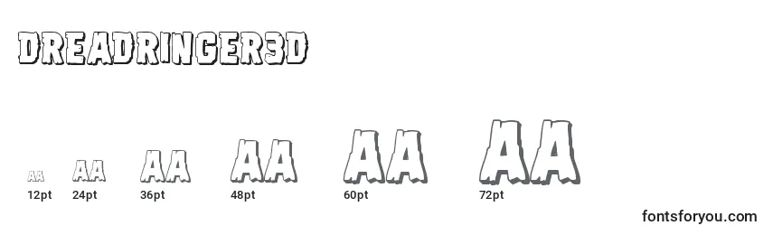 Dreadringer3D Font Sizes