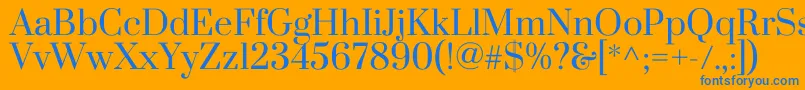 PrataRegular Font – Blue Fonts on Orange Background