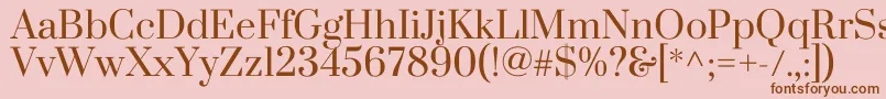 PrataRegular Font – Brown Fonts on Pink Background