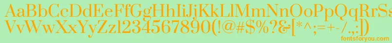 PrataRegular Font – Orange Fonts on Green Background