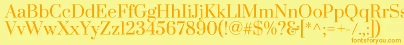 PrataRegular Font – Orange Fonts on Yellow Background