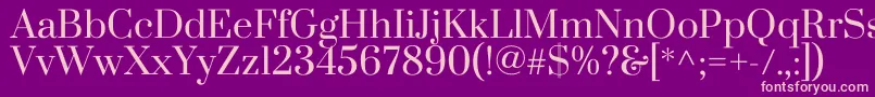 PrataRegular Font – Pink Fonts on Purple Background