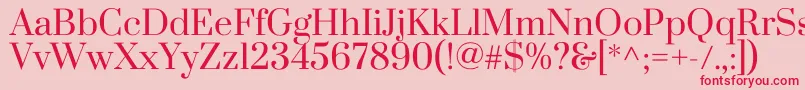 PrataRegular Font – Red Fonts on Pink Background