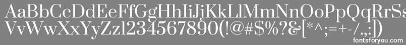 フォントPrataRegular – 灰色の背景に白い文字