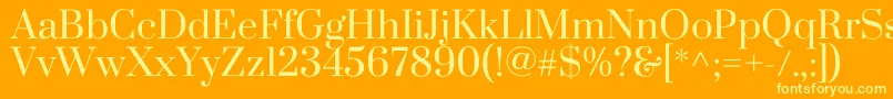 フォントPrataRegular – オレンジの背景に黄色の文字