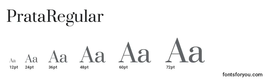 PrataRegular Font Sizes