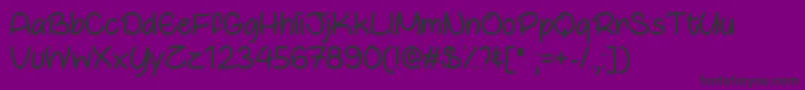 OtterlyAdorableOtf-Schriftart – Schwarze Schriften auf violettem Hintergrund