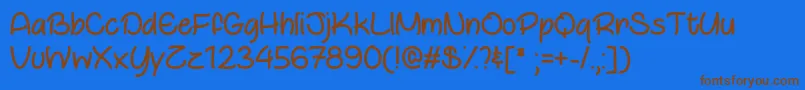 OtterlyAdorableOtf Font – Brown Fonts on Blue Background