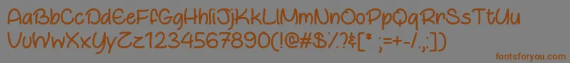 OtterlyAdorableOtf Font – Brown Fonts on Gray Background