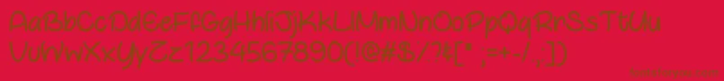OtterlyAdorableOtf Font – Brown Fonts on Red Background