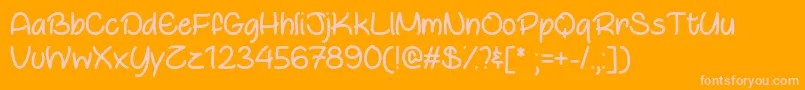 OtterlyAdorableOtf Font – Pink Fonts on Orange Background