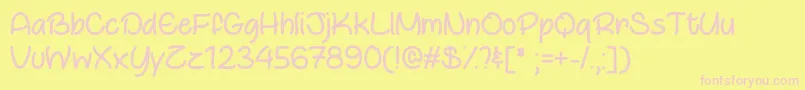 OtterlyAdorableOtf Font – Pink Fonts on Yellow Background