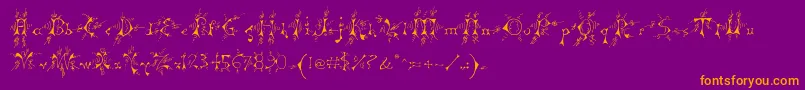 Mp Font – Orange Fonts on Purple Background