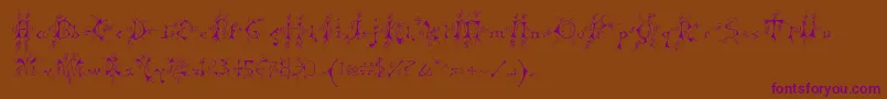 Mp Font – Purple Fonts on Brown Background