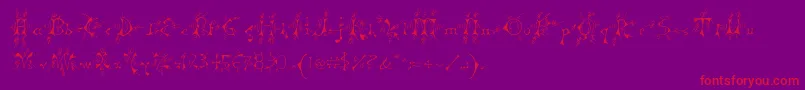 Mp Font – Red Fonts on Purple Background