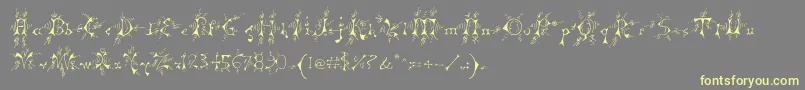Mp Font – Yellow Fonts on Gray Background