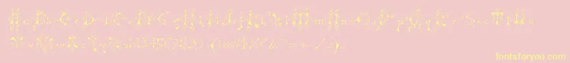 Mp Font – Yellow Fonts on Pink Background
