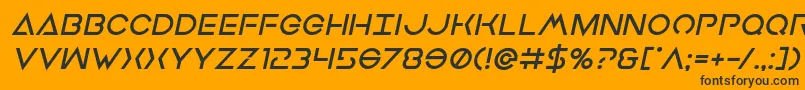Earthorbiterboldital-fontti – mustat fontit oranssilla taustalla