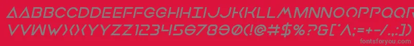 Earthorbiterboldital Font – Gray Fonts on Red Background