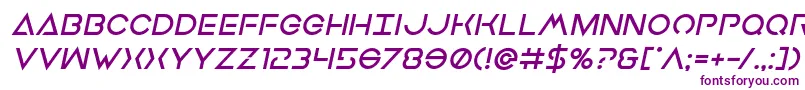 Earthorbiterboldital Font – Purple Fonts on White Background