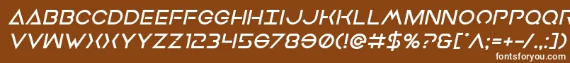 Шрифт Earthorbiterboldital – белые шрифты на коричневом фоне