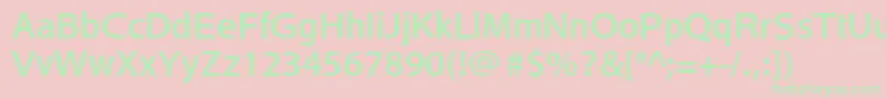 HeiseikakugostdW5 Font – Green Fonts on Pink Background
