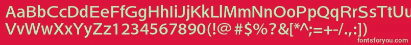 HeiseikakugostdW5 Font – Green Fonts on Red Background