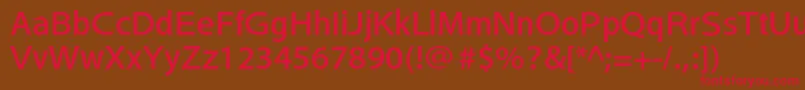 HeiseikakugostdW5 Font – Red Fonts on Brown Background