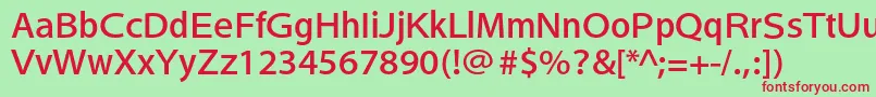 HeiseikakugostdW5 Font – Red Fonts on Green Background