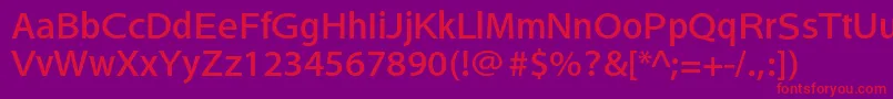 HeiseikakugostdW5 Font – Red Fonts on Purple Background