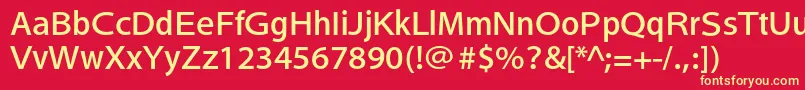 HeiseikakugostdW5 Font – Yellow Fonts on Red Background