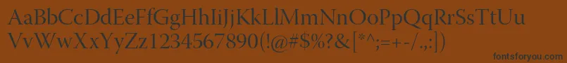 WarnockproDisp Font – Black Fonts on Brown Background