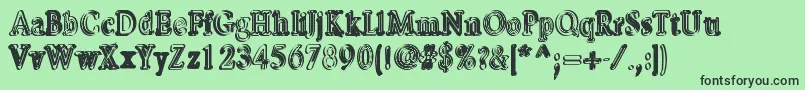 PastoWebfont Font – Black Fonts on Green Background