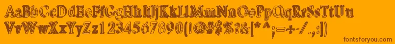 PastoWebfont Font – Brown Fonts on Orange Background