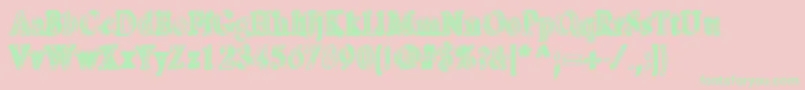 フォントPastoWebfont – ピンクの背景に緑の文字