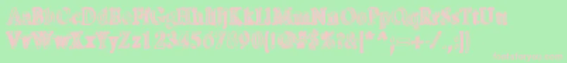 PastoWebfont Font – Pink Fonts on Green Background