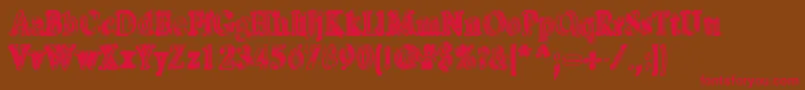 PastoWebfont Font – Red Fonts on Brown Background