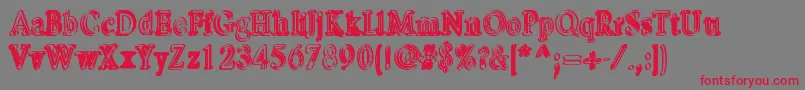 Шрифт PastoWebfont – красные шрифты на сером фоне